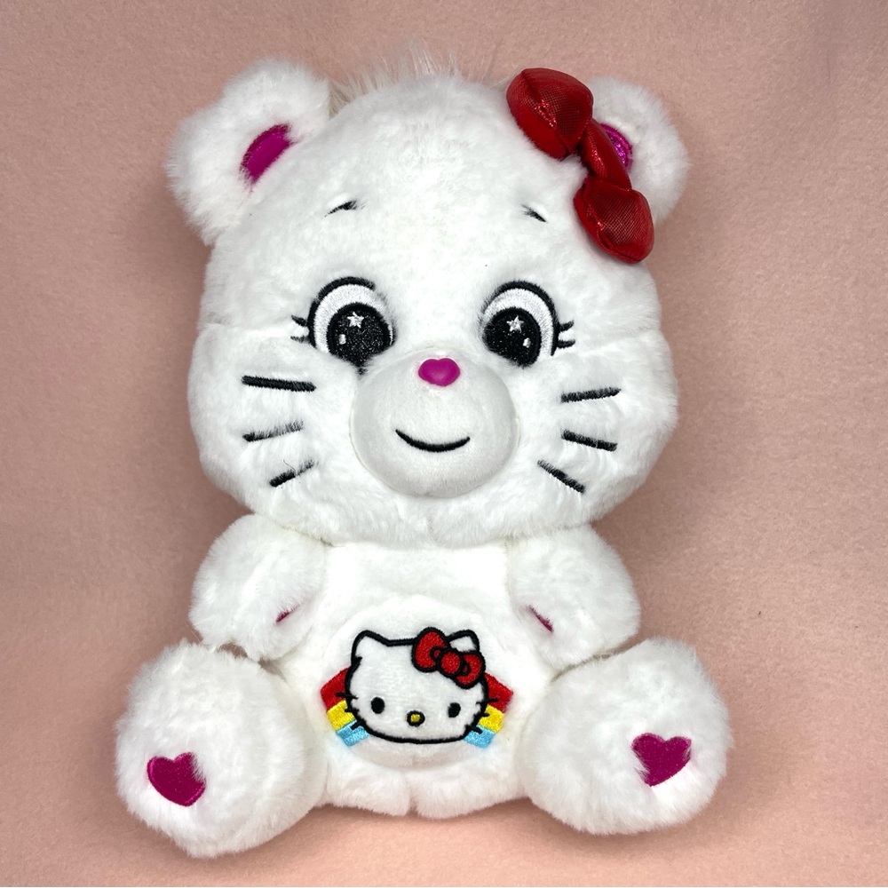 San Rio x Care Bears Hello Kitty Loves Cheer Bear Plush